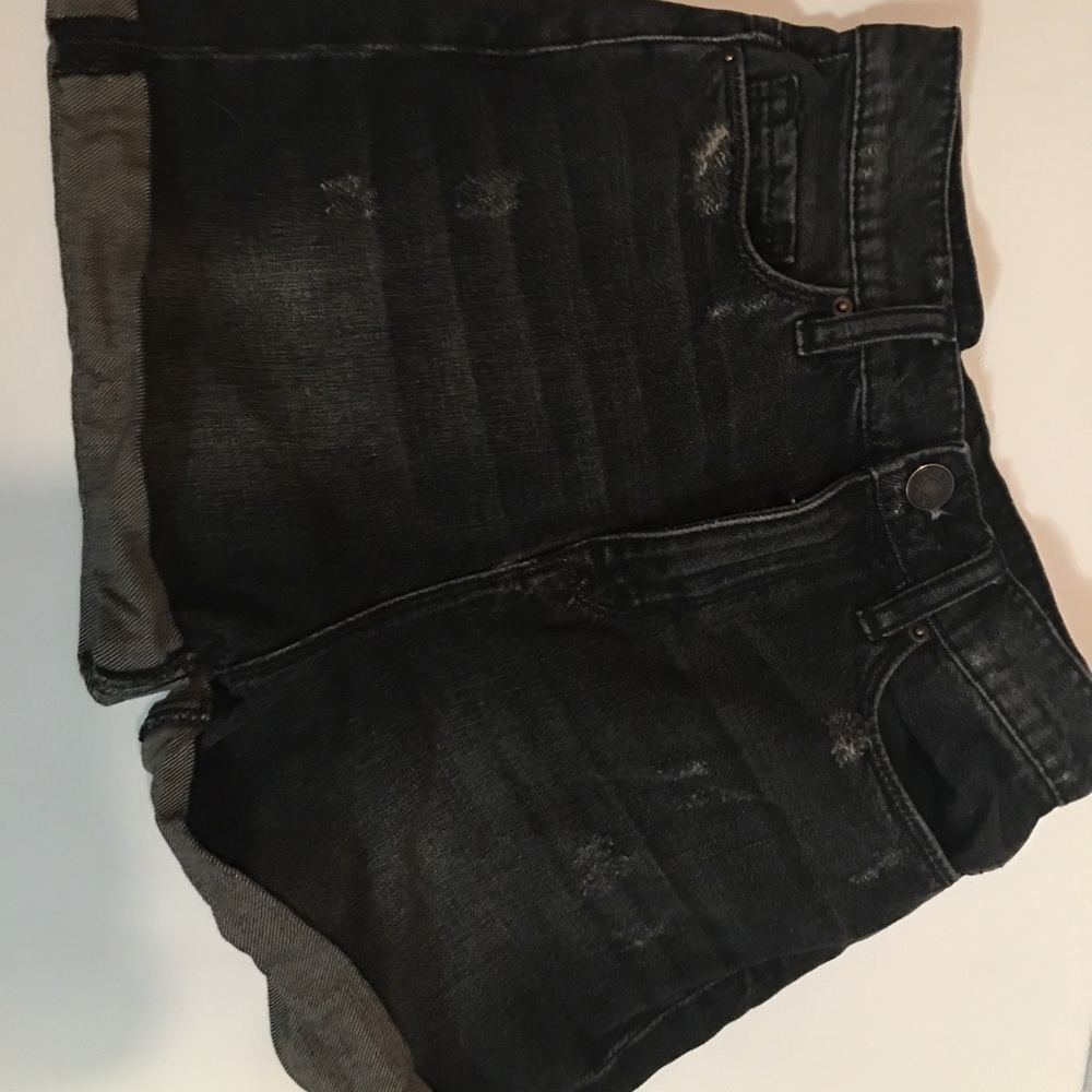 High waisted jean shorts
